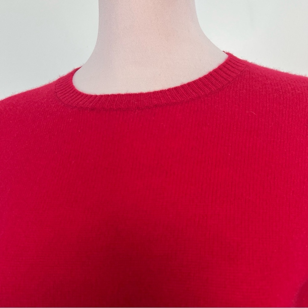 Caslon 100% Cashmere Vibrant Red Crewneck Sweater Women’s Size Small - Picture 4 of 11